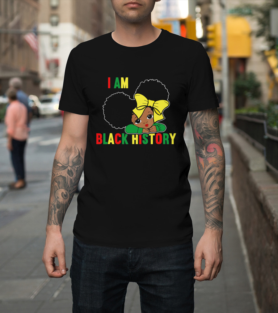 I Am Black History African Queen Girls Black History Month T-Shirt