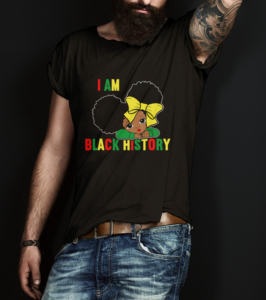 I Am Black History African Queen Girls Black History Month T-Shirt