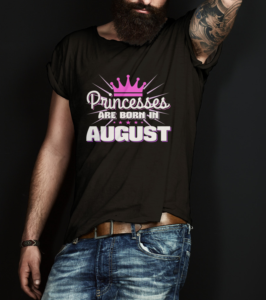 Princesses Are Born In August Birthday Celebration 1968 T-Shirt