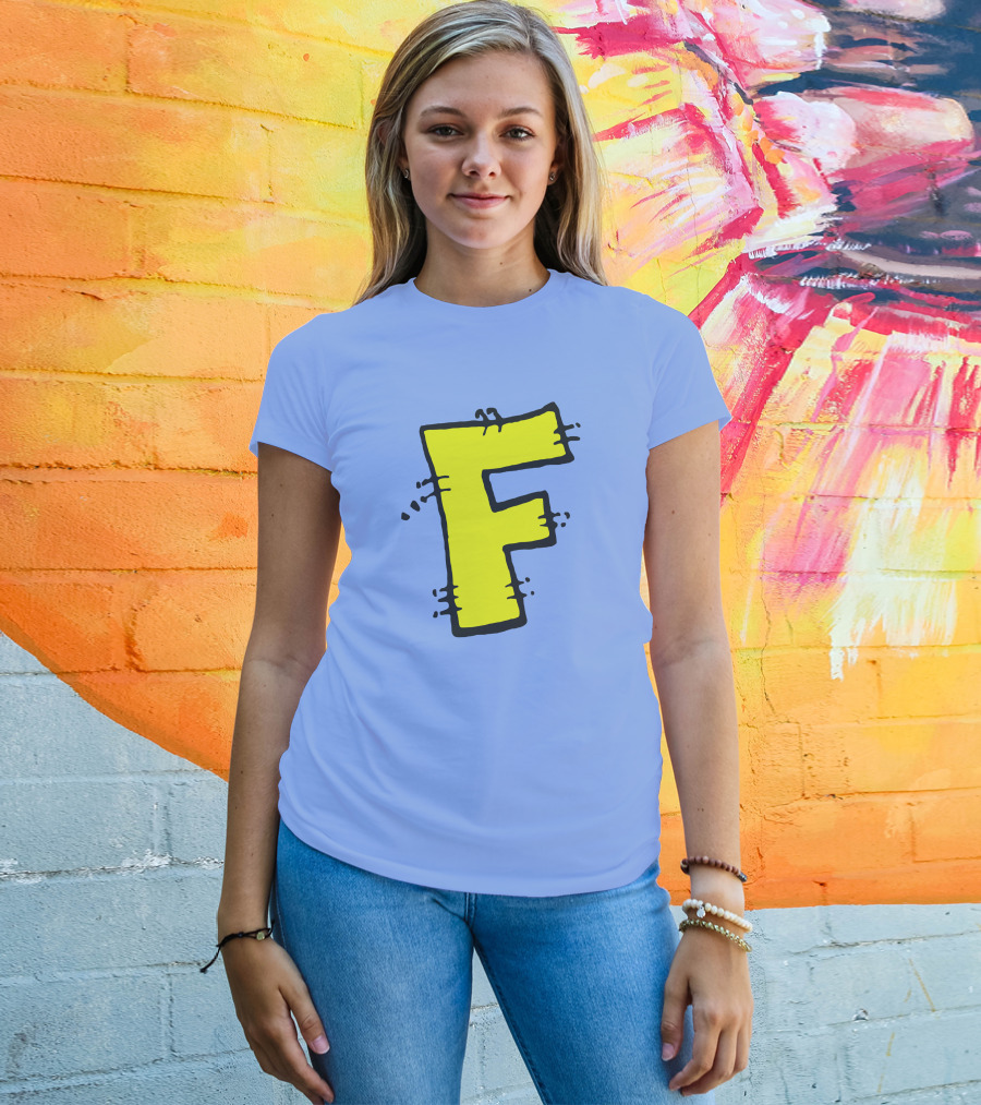 Forbush Man Large Yellow F Comic T-Shirt