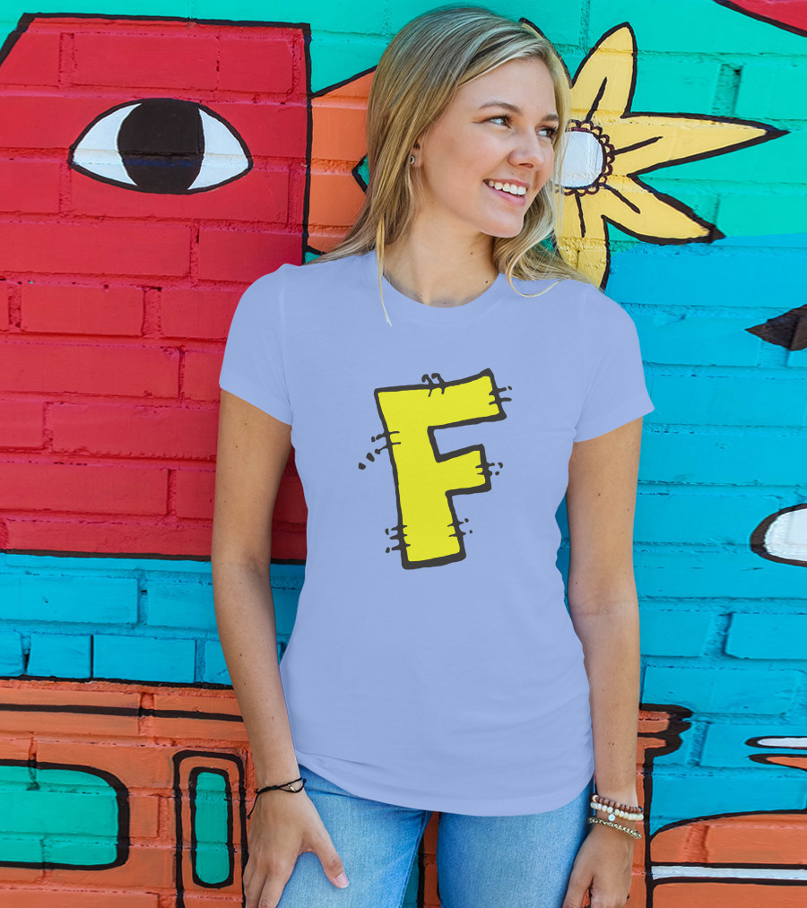 Forbush Man Large Yellow F Comic T-Shirt