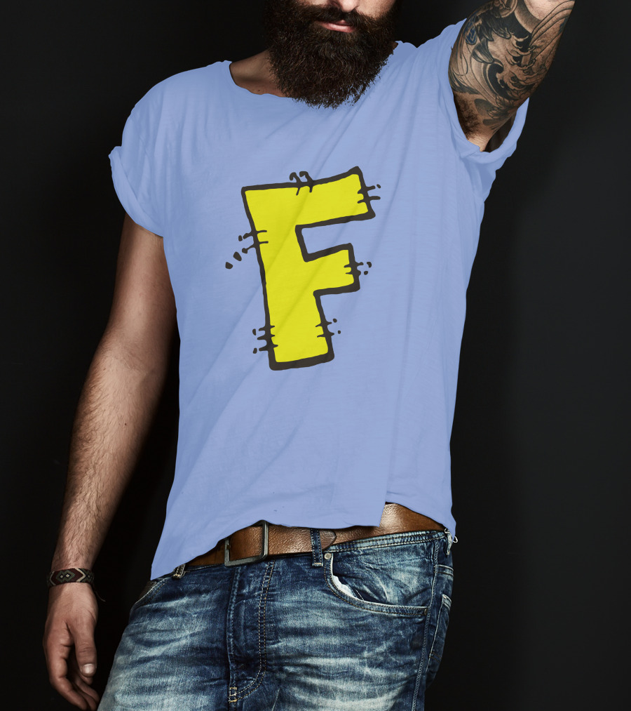 Forbush Man Large Yellow F Comic T-Shirt