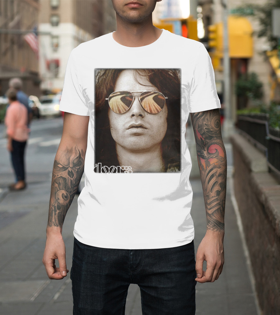 The Doors Jim Morrison Aviators Reflection Rock Legend T-Shirt
