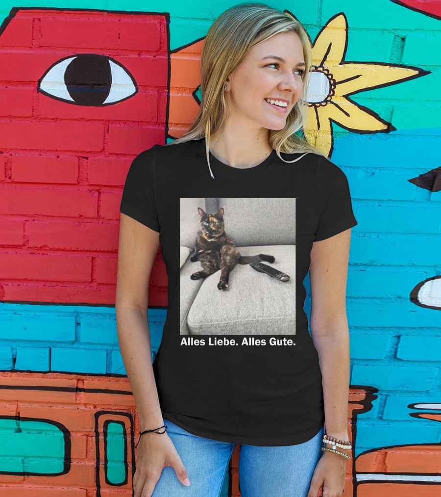 Alles Liebe Alles Gute Bay Berlin Merch Cat On Couch T-Shirt