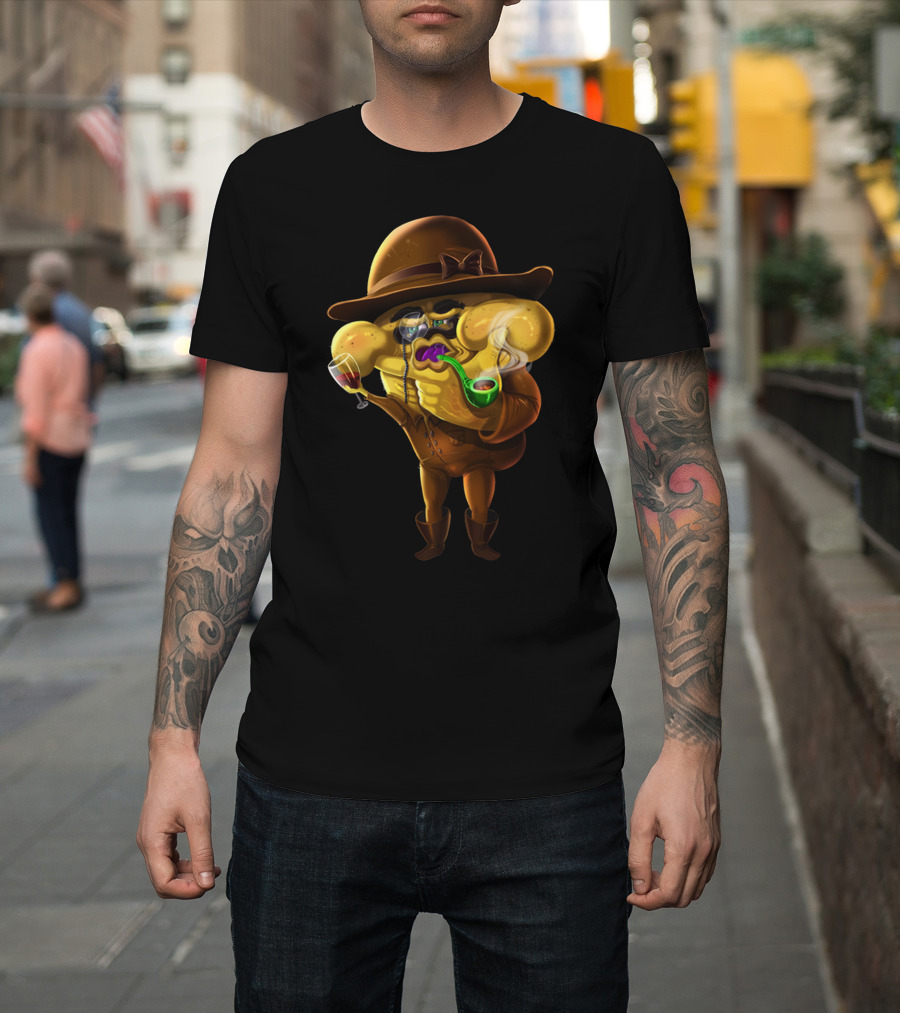 Miimii Merch Dapper Yellow Character With Hat And Smoking Pipe T-Shirt