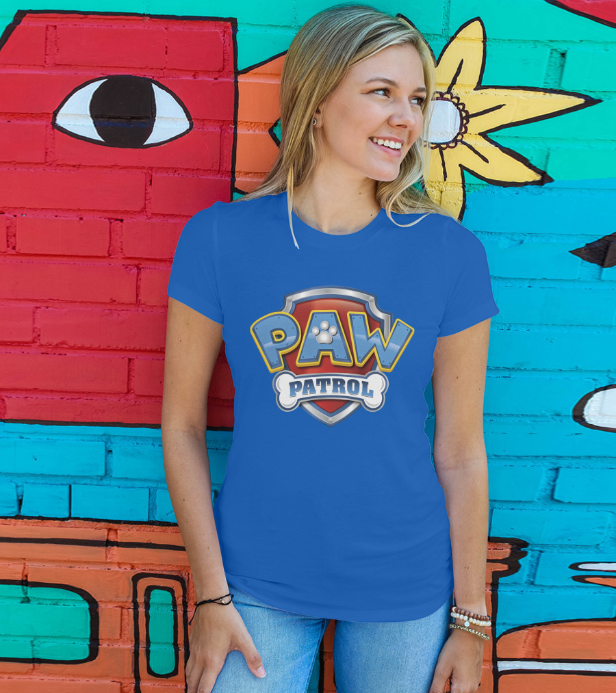Paw Patrol Birthday Celebration Shield And Bone T-Shirt
