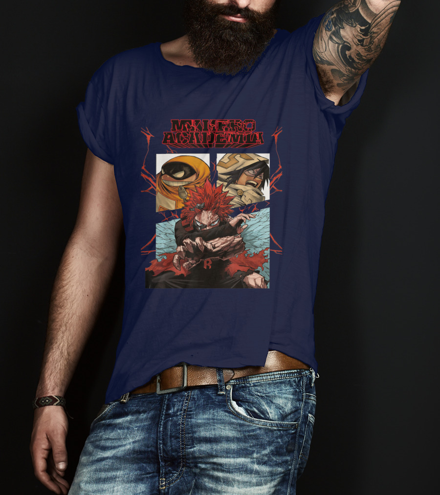 My Hero Academia Kirishima Eijirou With Friends In Battle Stance T-Shirt
