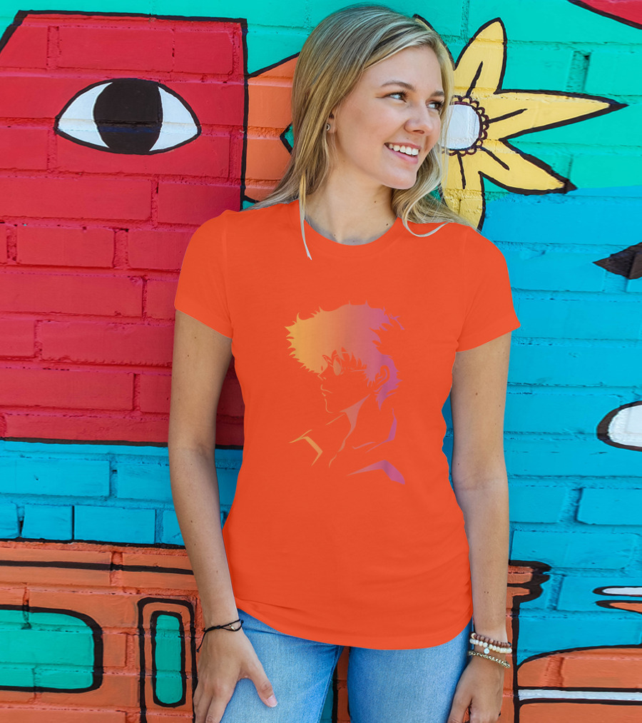 Cowboy Bebop Anime Character Silhouette T-Shirt