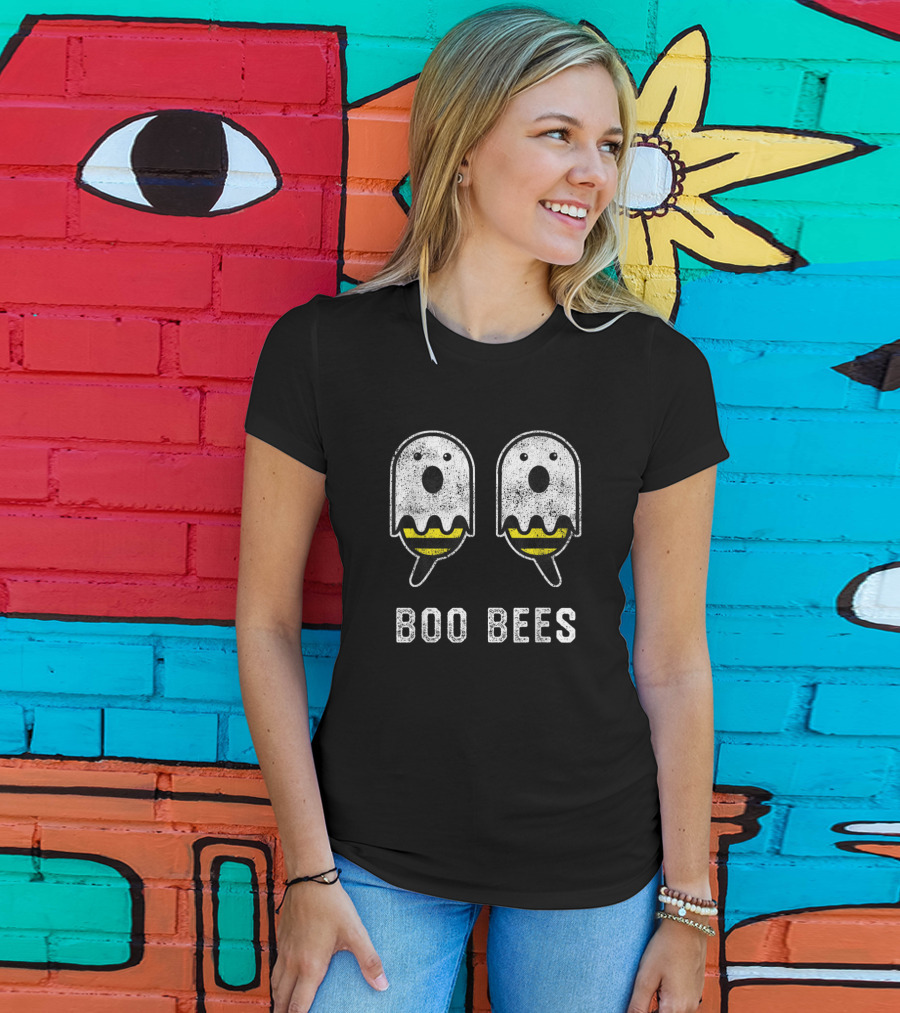 Boobees Halloween Costume Boo Bees Fun Ghosts And Bees Mashup T-Shirt