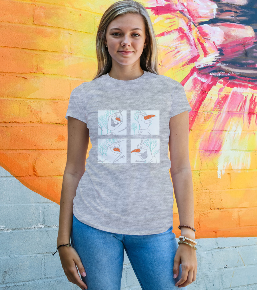Frozen 2 Olaf Character Panels Winter Scenes T-Shirt