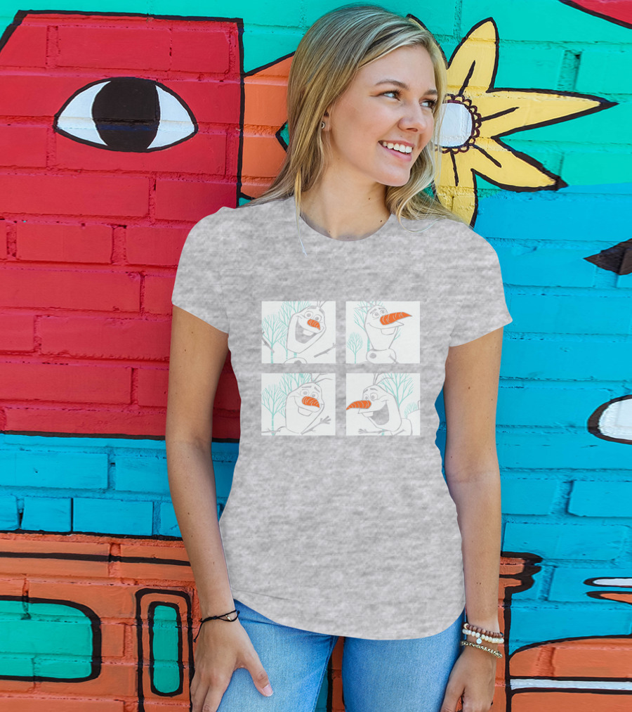 Frozen 2 Olaf Character Panels Winter Scenes T-Shirt