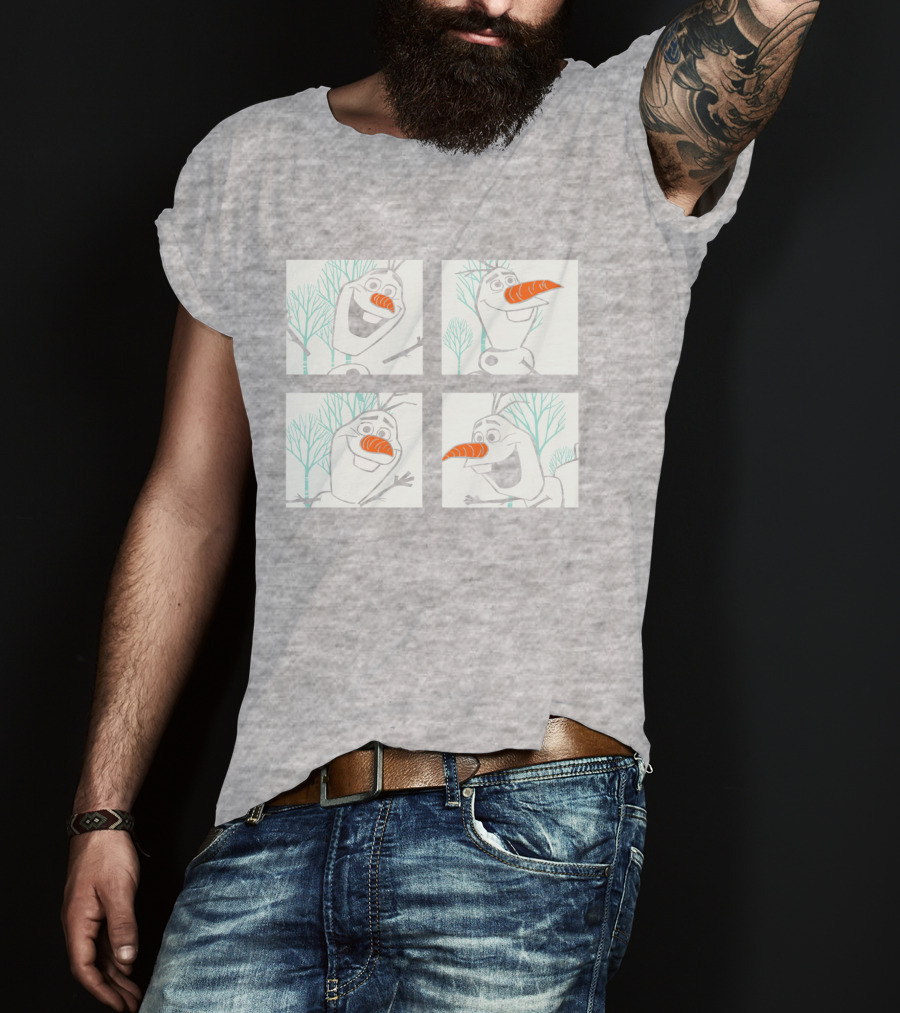 Frozen 2 Olaf Character Panels Winter Scenes T-Shirt