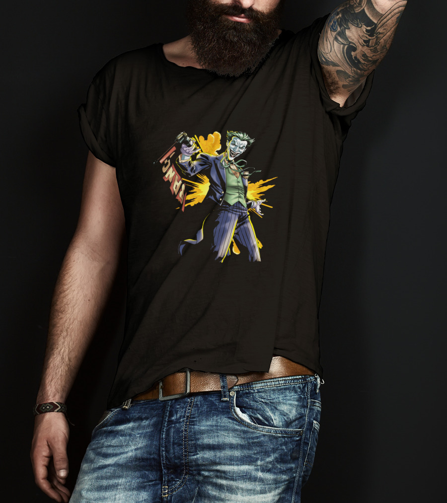 Batman Joker Bang Comic Villain Explosive Joker T-Shirt