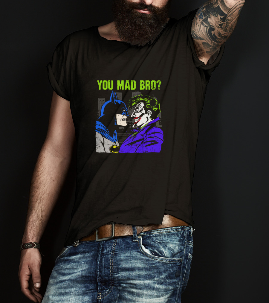 You Mad Bro Batman Joker Faceoff T-Shirt