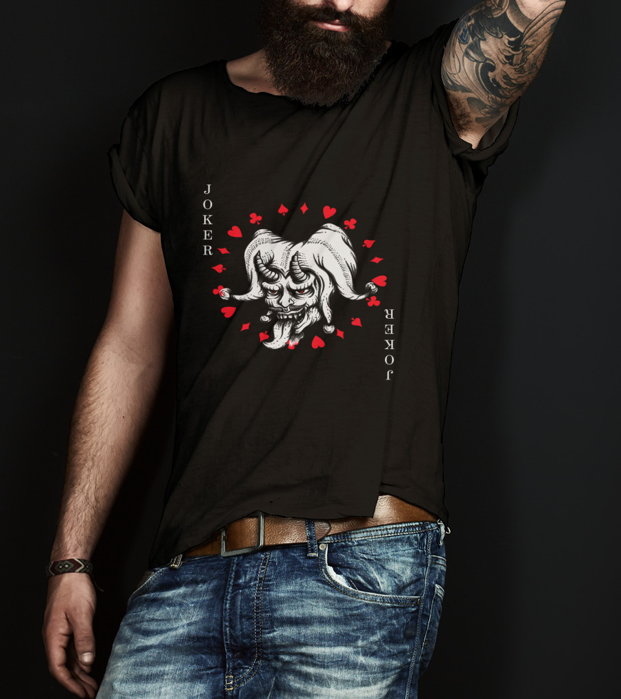 Joker Evil Playing Cards T-Shirt