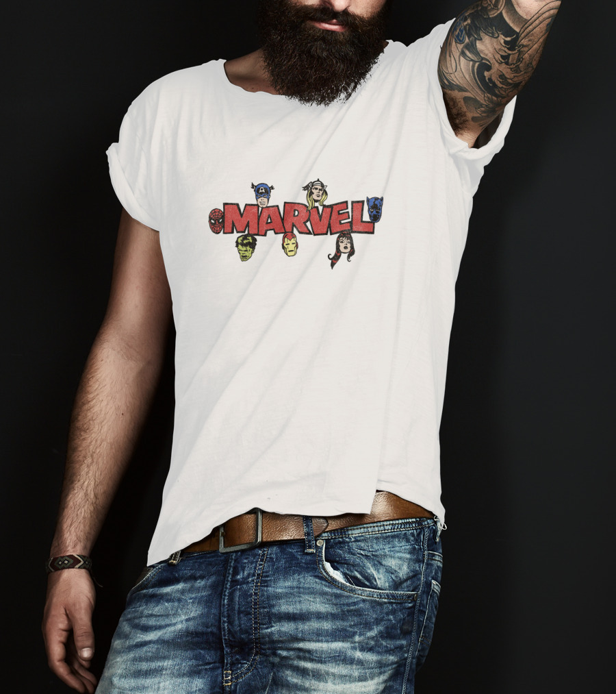 Marvel Avengers Iconic Heroes Heads T-Shirt