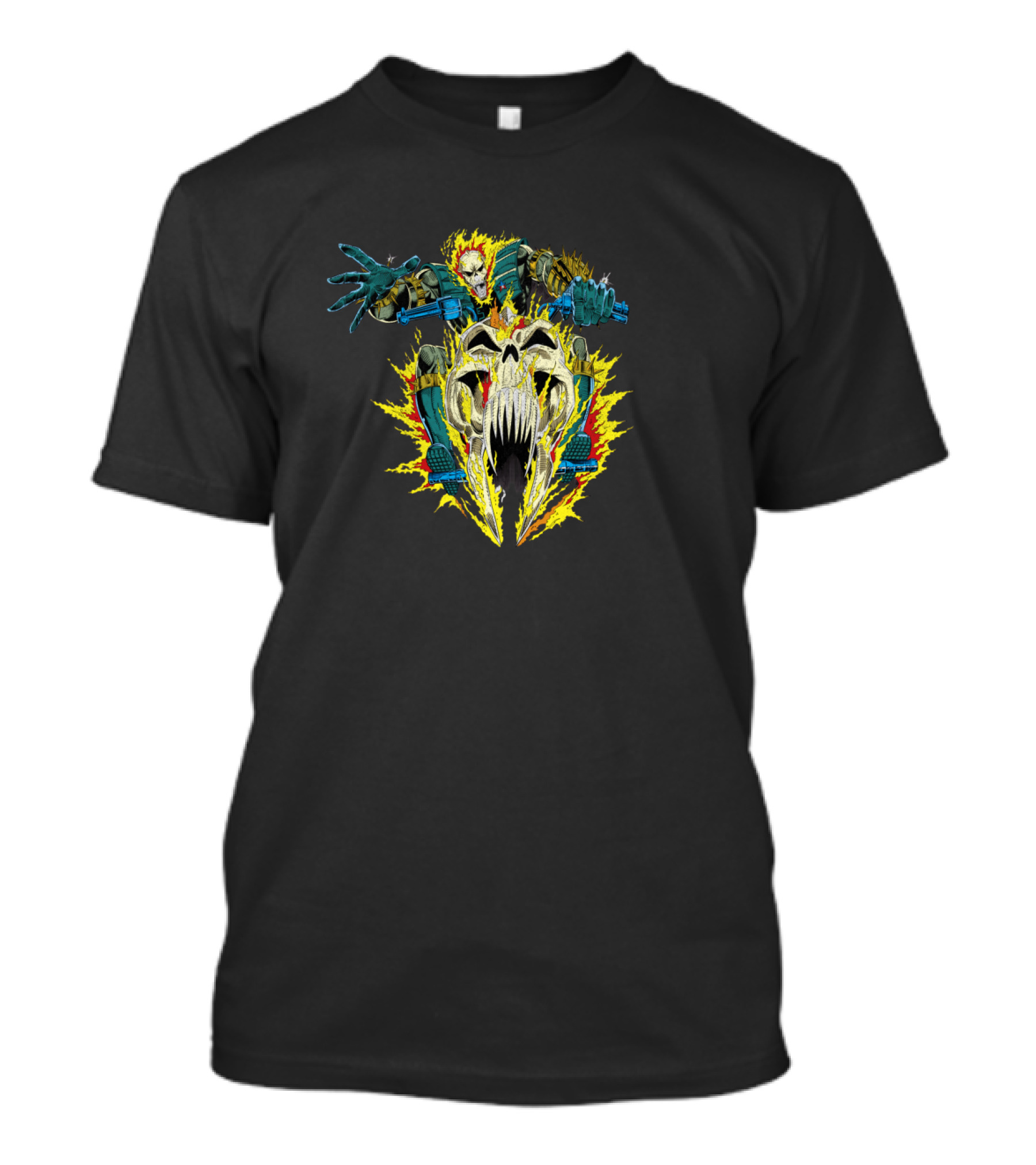 Marvel Ghost Rider Iconic Fiery Skull Action Shot T-Shirt