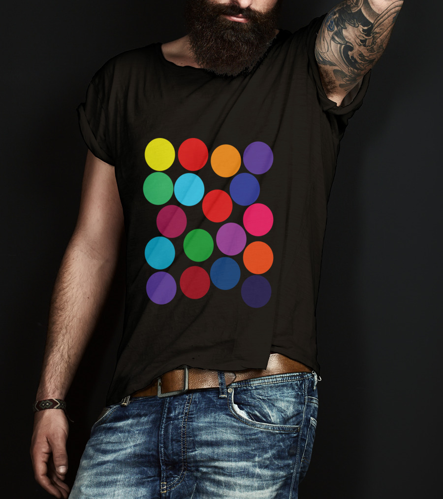 Color Blind Glasses First Time Rainbow Dots T-Shirt