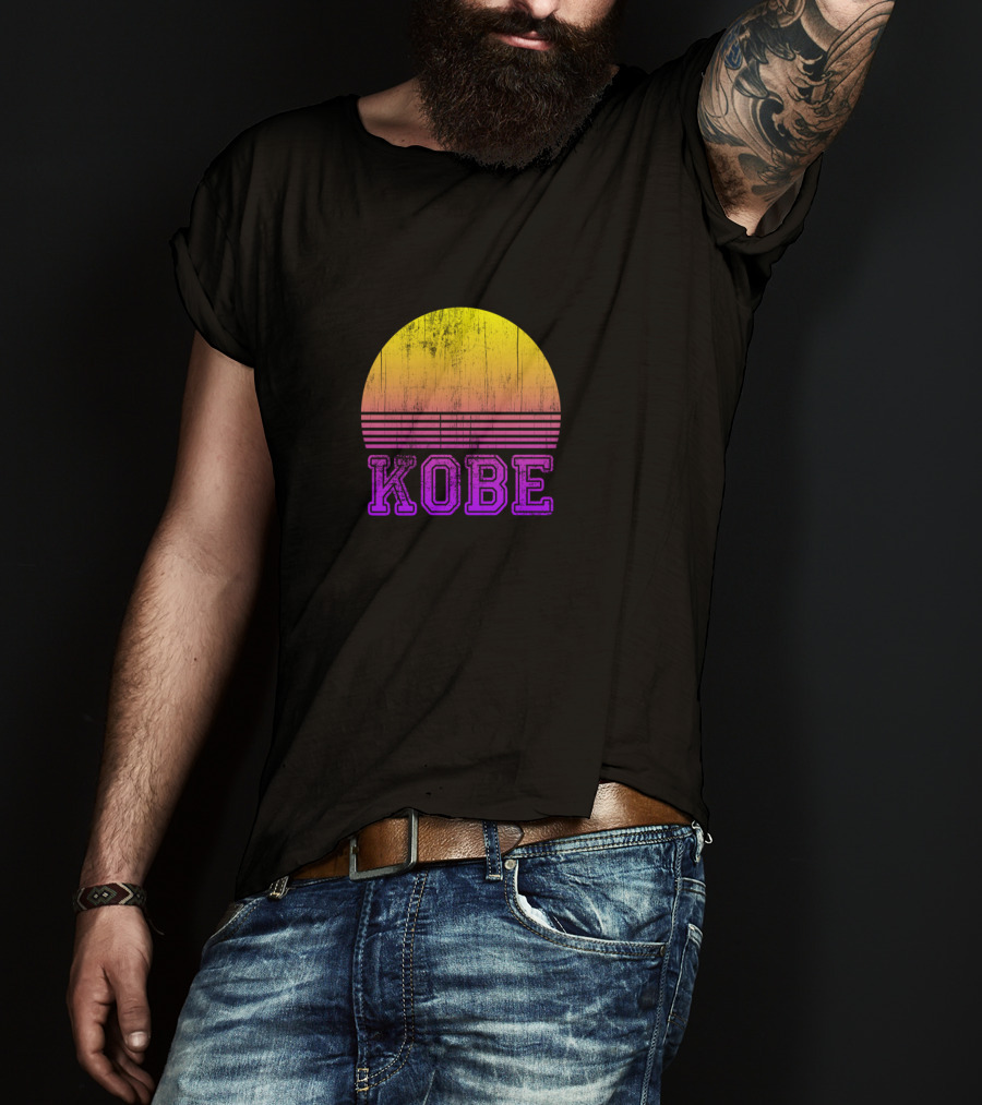 Kobe Distressed Sunset Japan Vacation T-Shirt