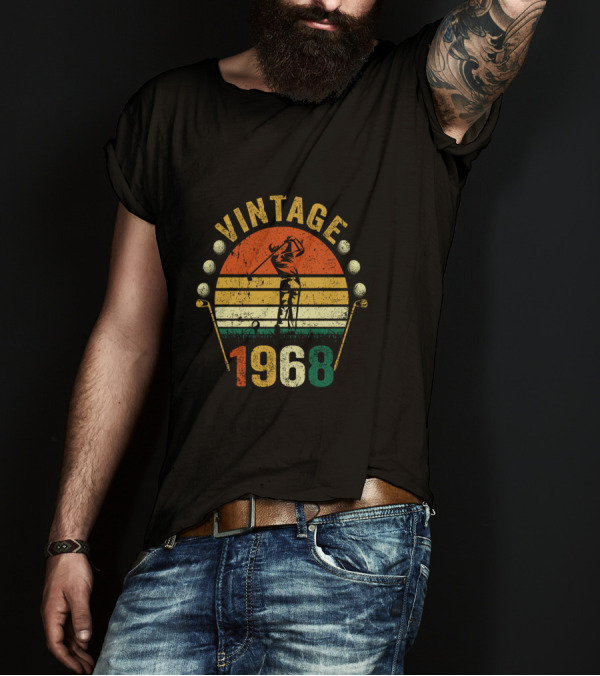 Vintage 1968 Golfer Golf Lover T-Shirt