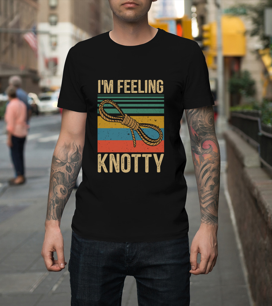 I'm Feeling Knotty Rope Vintage Stripes T-Shirt