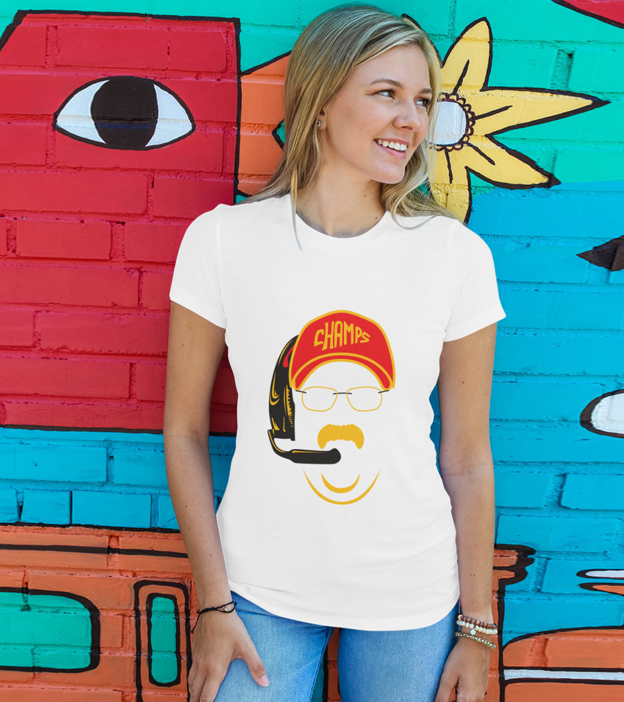 Kansas City Football Pride Champs Coach Headset T-Shirt