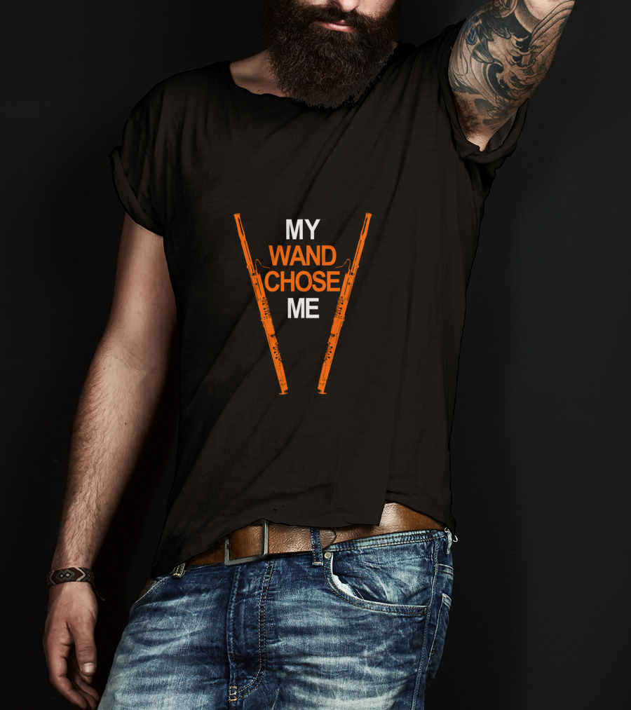 My Wand Chose Me Bassoon Musical Magic T-Shirt
