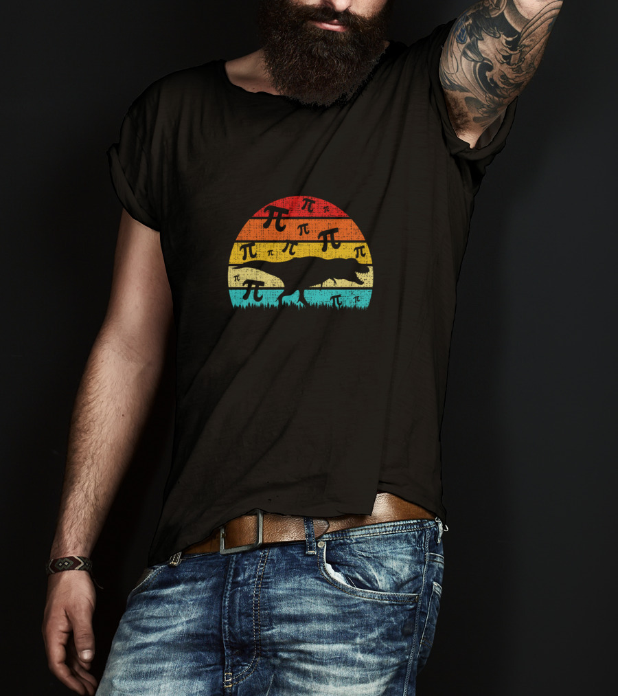 Retro Vintage Dinosaur Pi T-Shirt