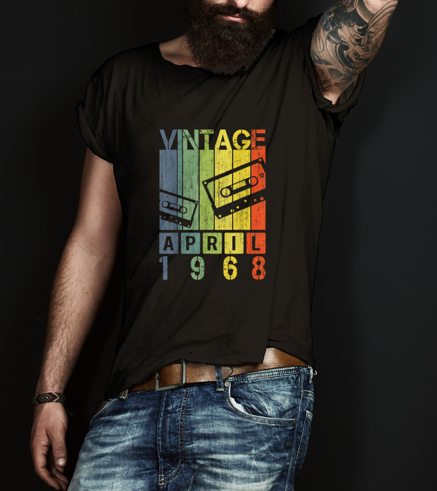 Vintage Mixtape April 1968 Cassette Retro T-Shirt