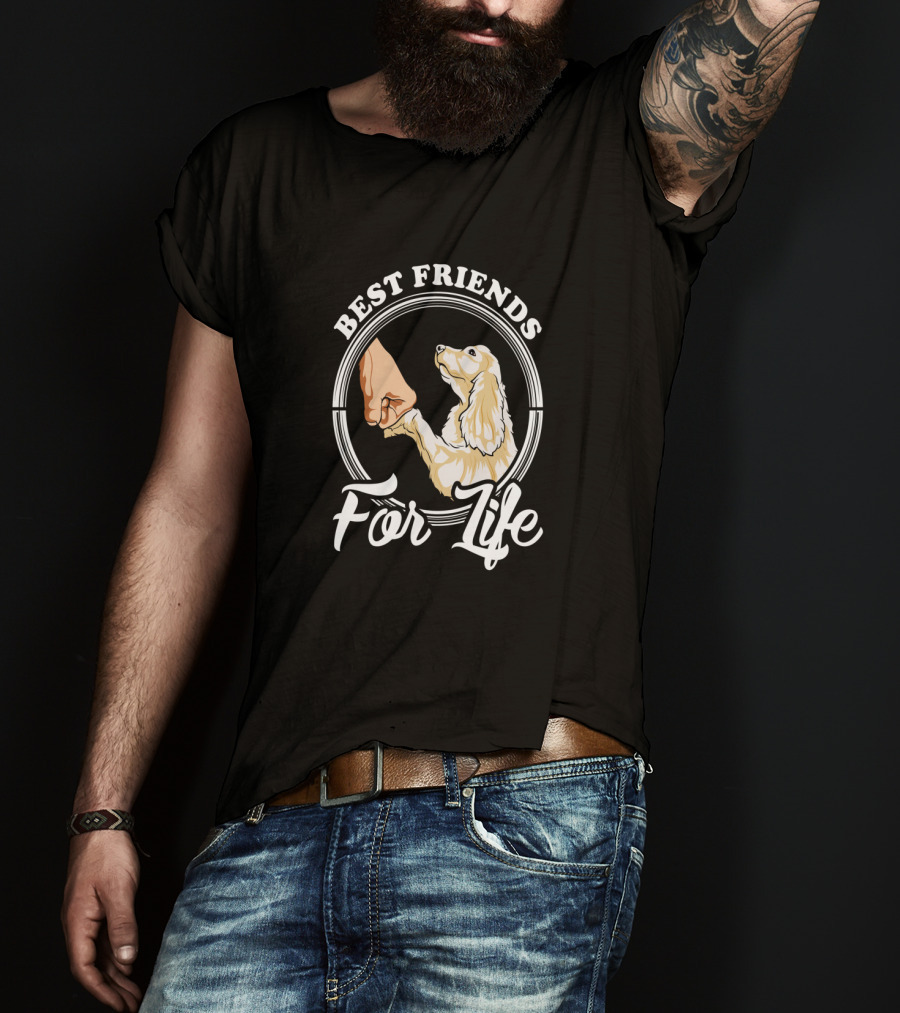 Best Friends For Life Cocker Spaniel Lover T-Shirt
