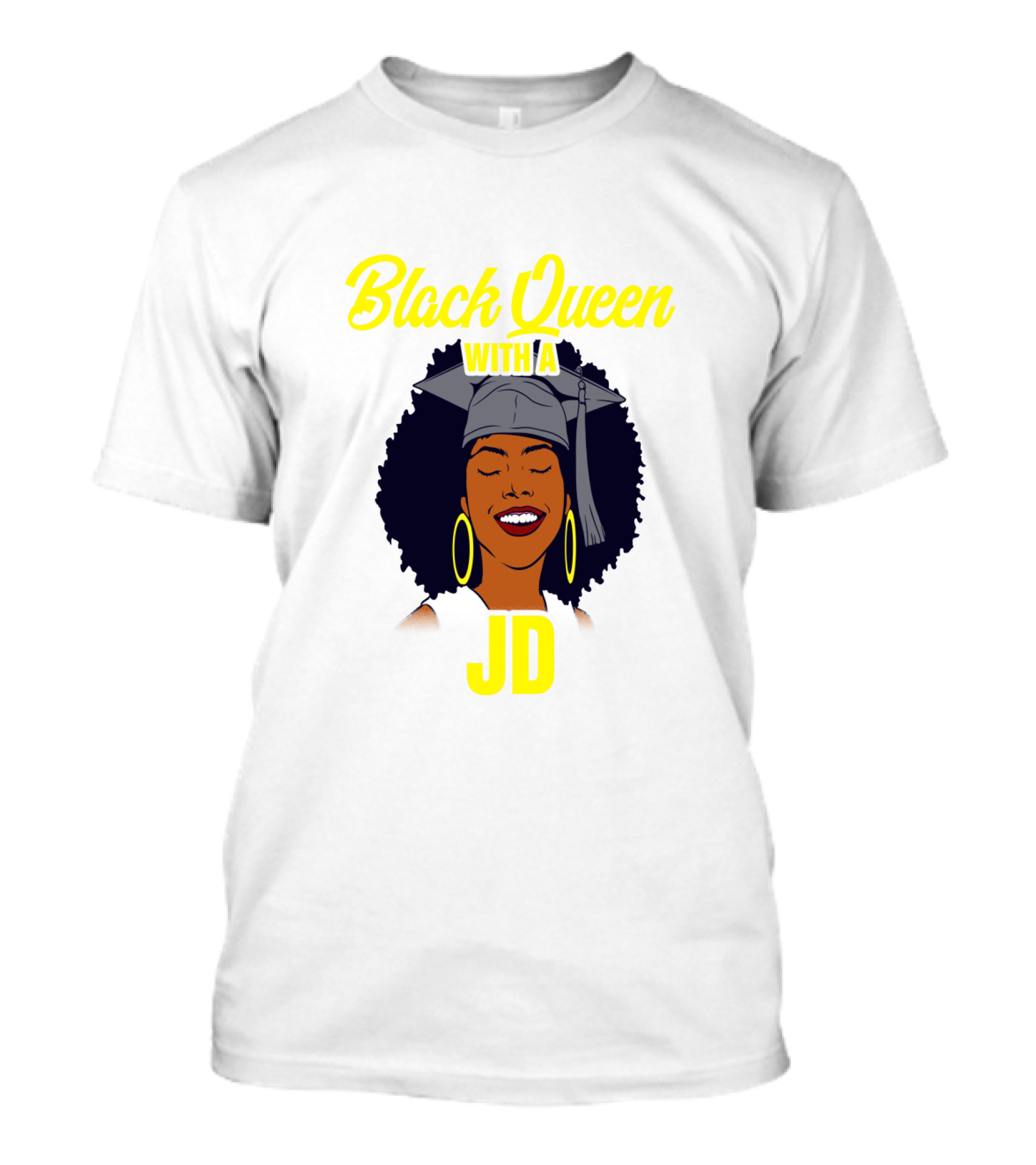 Black Queen With A JD African American Law School Graduation T-Shirt