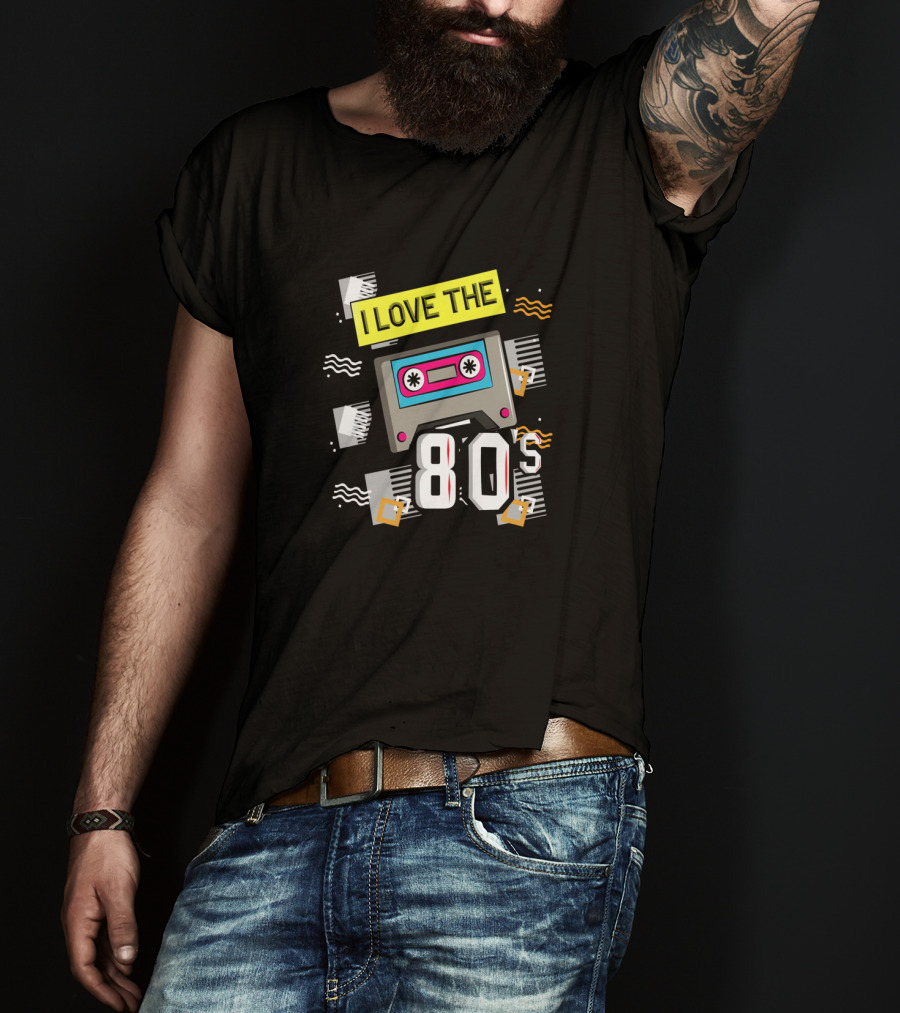 I Love The 80's Cassette Tape Retro Vibe T-Shirt