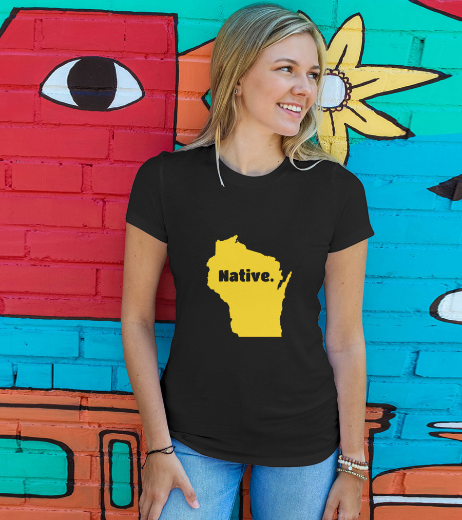 Wisconsin Native Born In Wisconsin Map T-Shirt