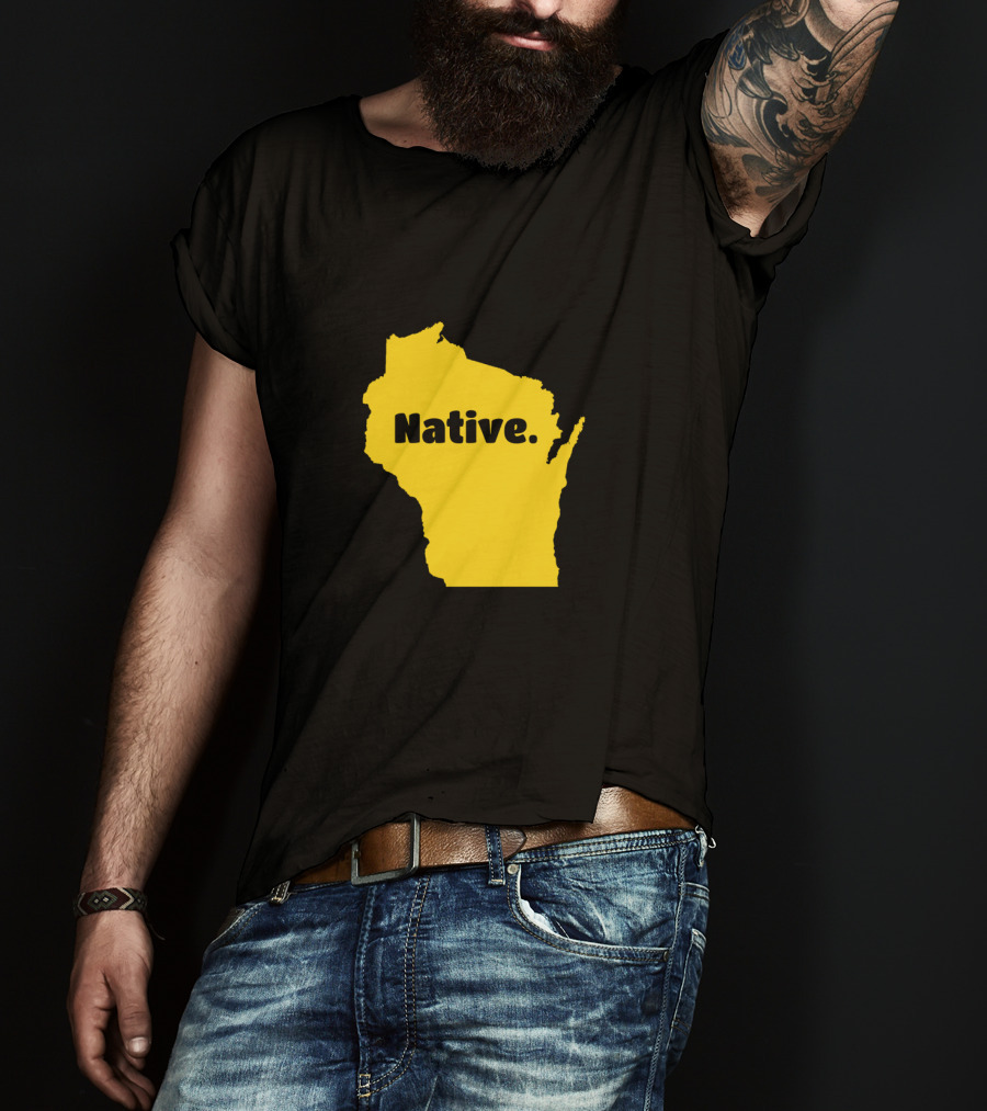Wisconsin Native Born In Wisconsin Map T-Shirt