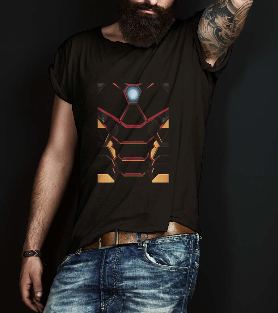 Marvel Iron Man Tony Stark Arc Reactor Armor T-Shirt