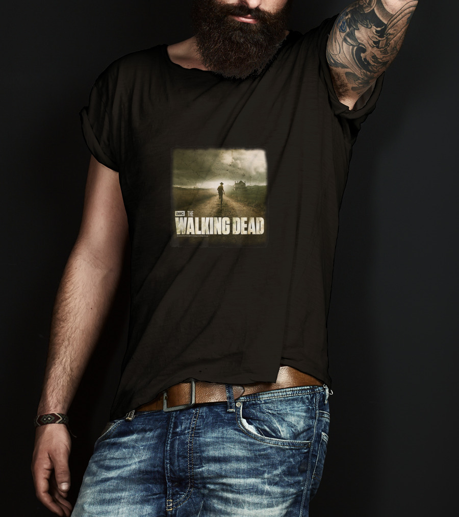 AMC The Walking Dead Farm Road Scene T-Shirt