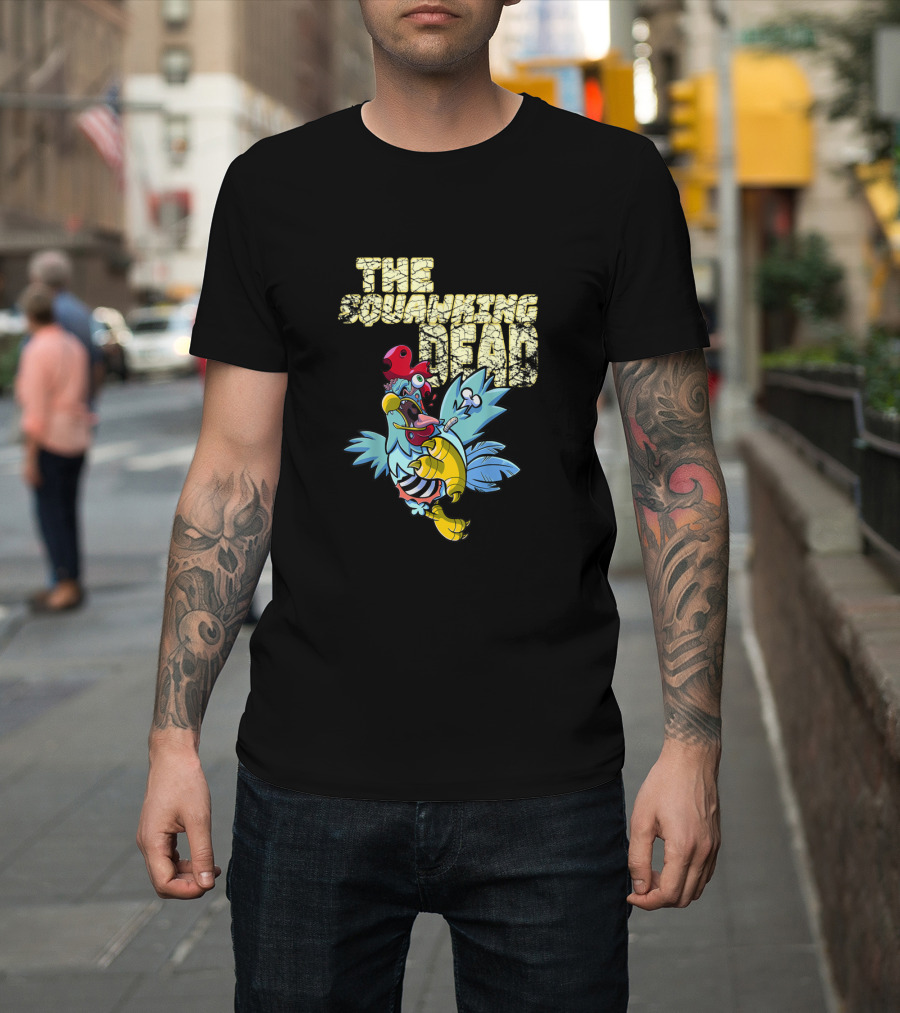 The Squawking Dead Walking Zombie Chicken T-Shirt