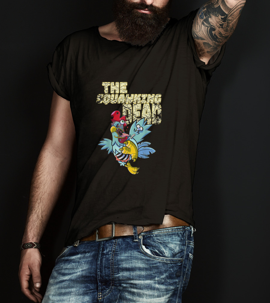 The Squawking Dead Walking Zombie Chicken T-Shirt