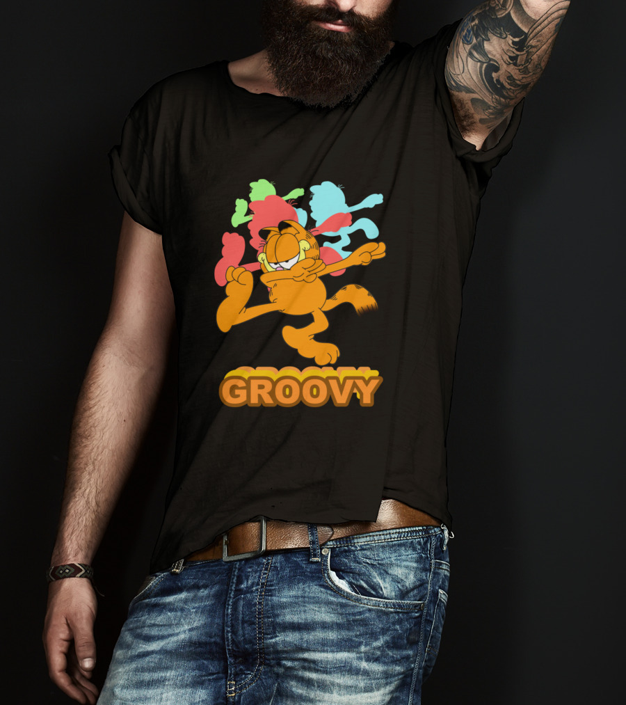 Garfield Groovy Vibe Retro Colors T-Shirt