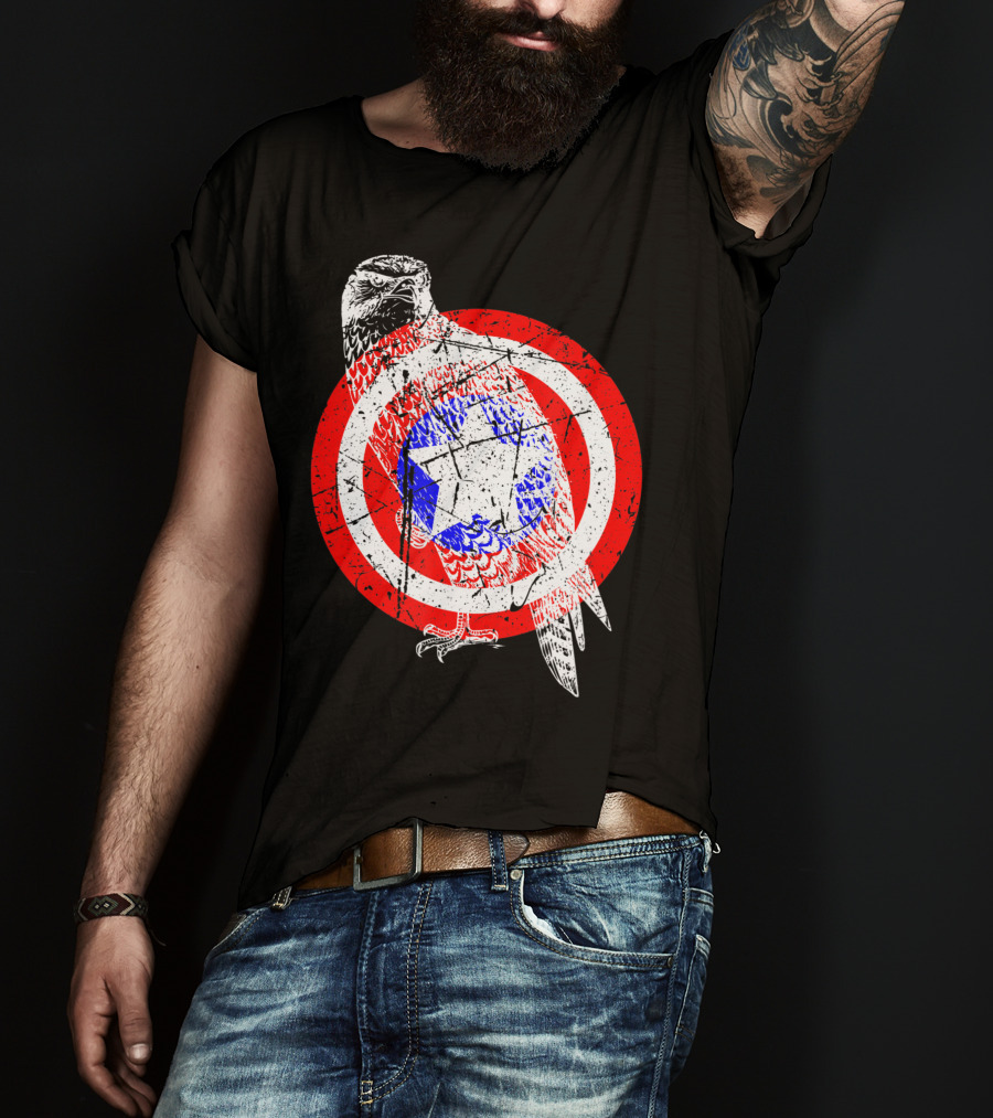 Falcon Shield Star Emblem America T-Shirt
