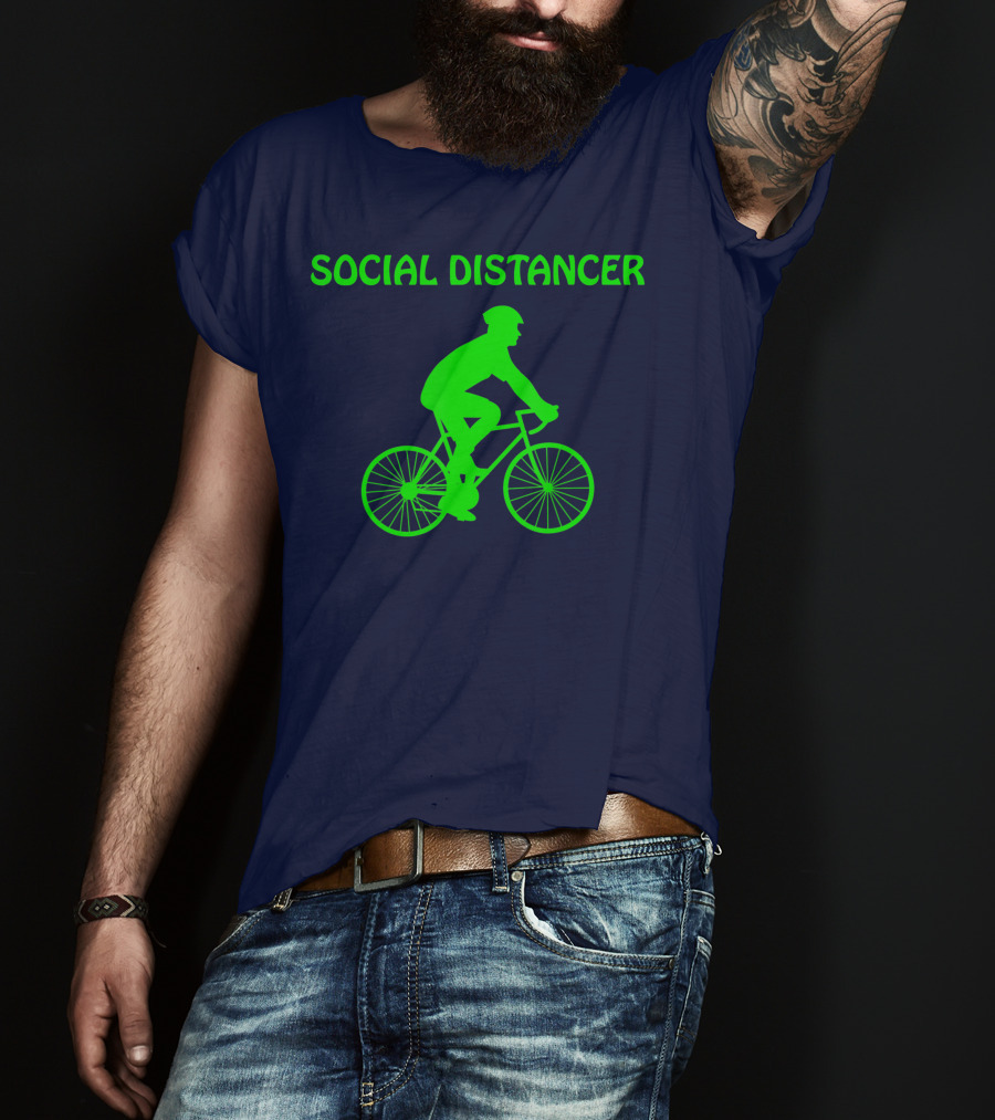 Social Distancer Bike Riding Cycling T-Shirt