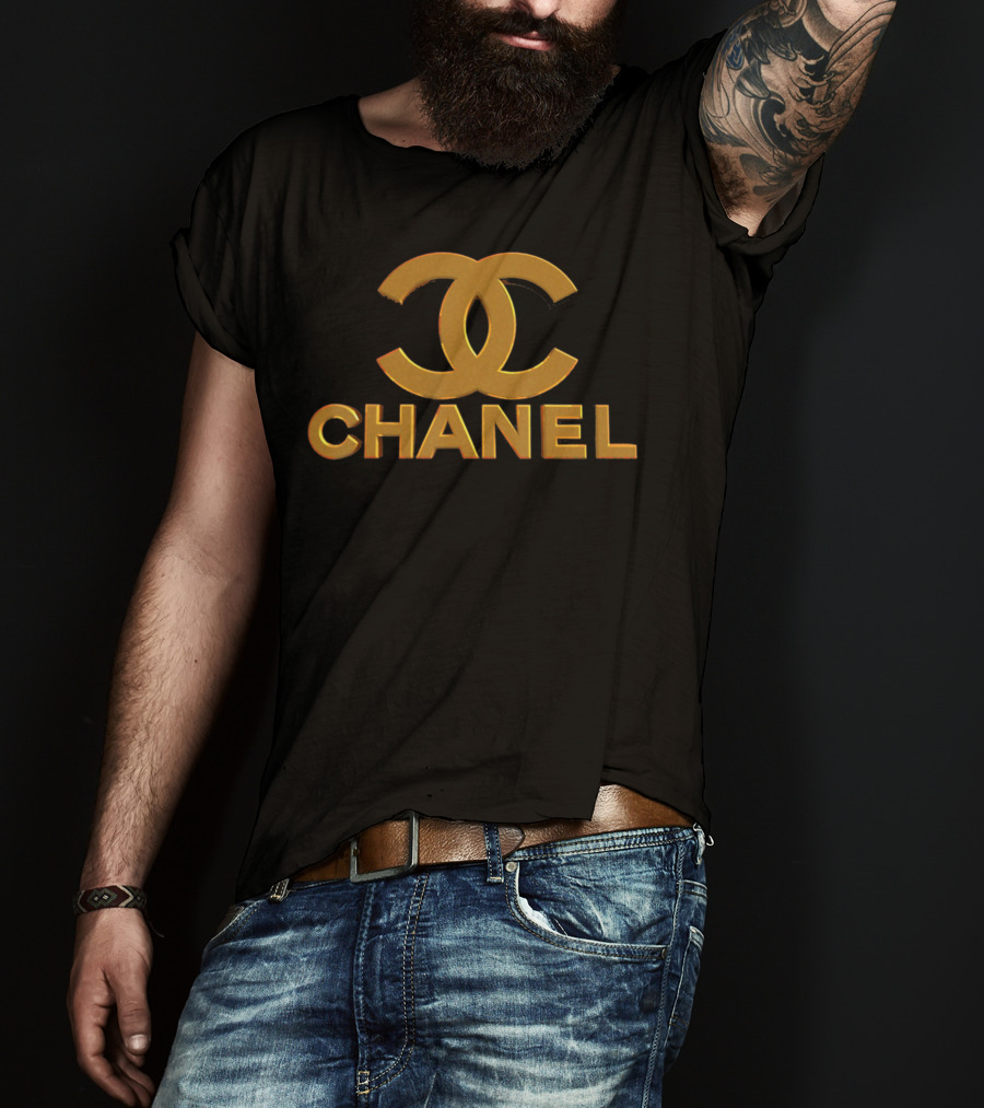 CHA.NEL Fashions Iconic Style Double C Gold T-Shirt