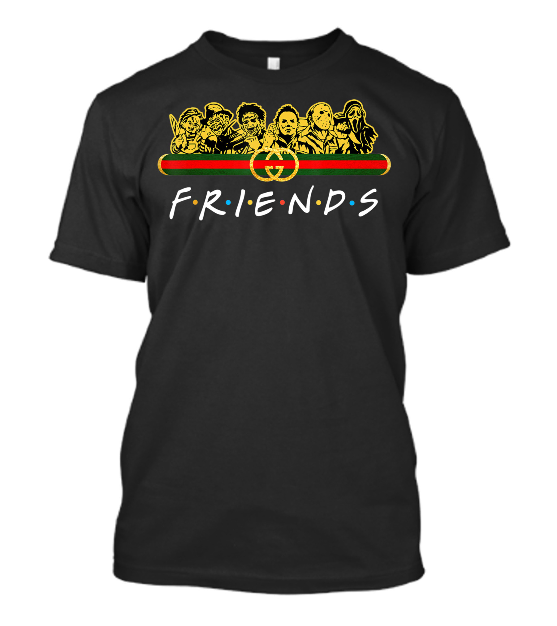 Vintage Horror Icons Friends Halloween Costume T-Shirt