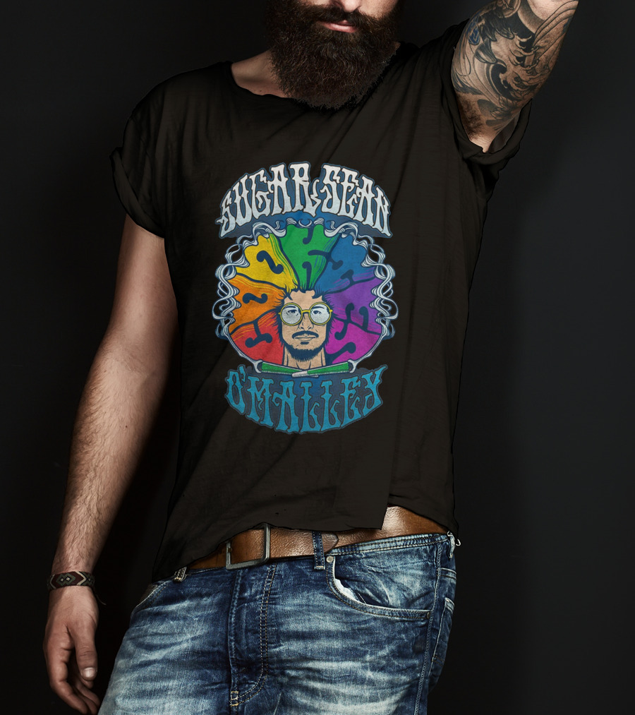 Sugar Sean O'Malley Psychedelic Rainbow T-Shirt