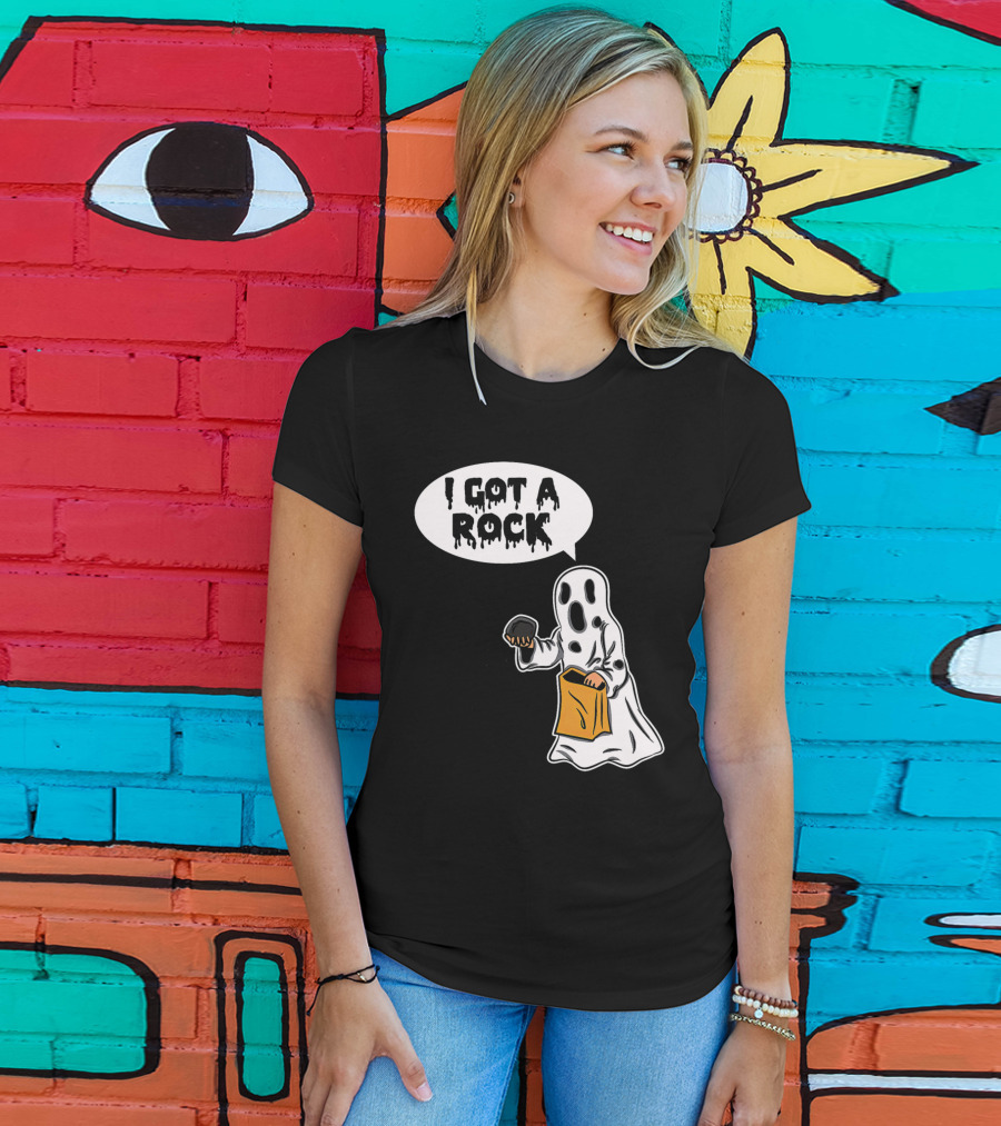 I Got A Rock Ghost Trick-or-Treating Halloween Humor T-Shirt