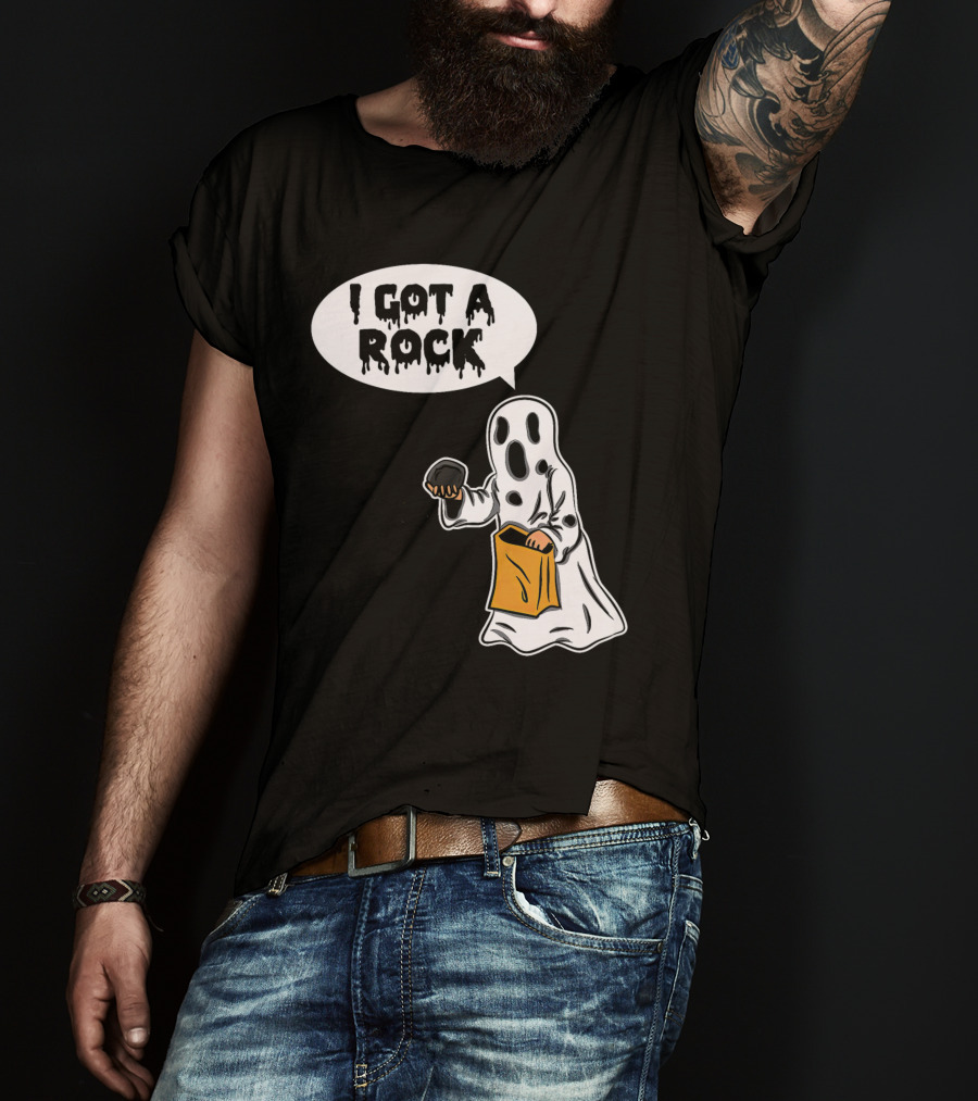 I Got A Rock Ghost Trick-or-Treating Halloween Humor T-Shirt