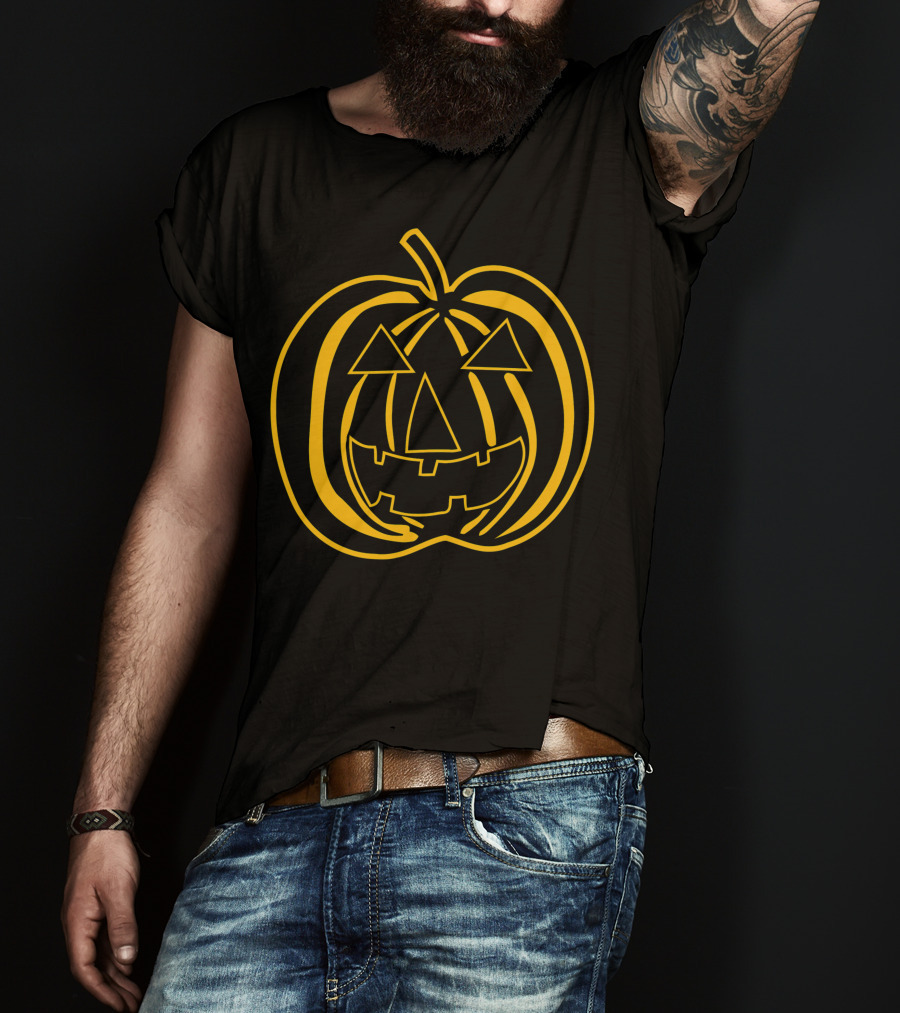 Halloween Pumpkin Face Big Texas T-Shirt