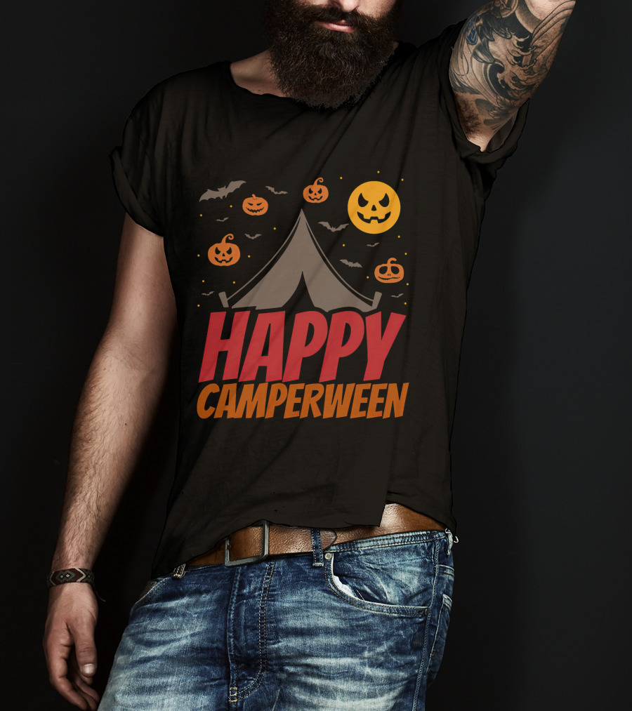 Happy Camperween Halloween Camping Outdoor T-Shirt