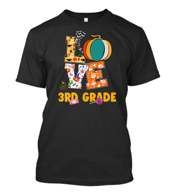 Love Halloween 3rd Grade Teacher T-Shirt