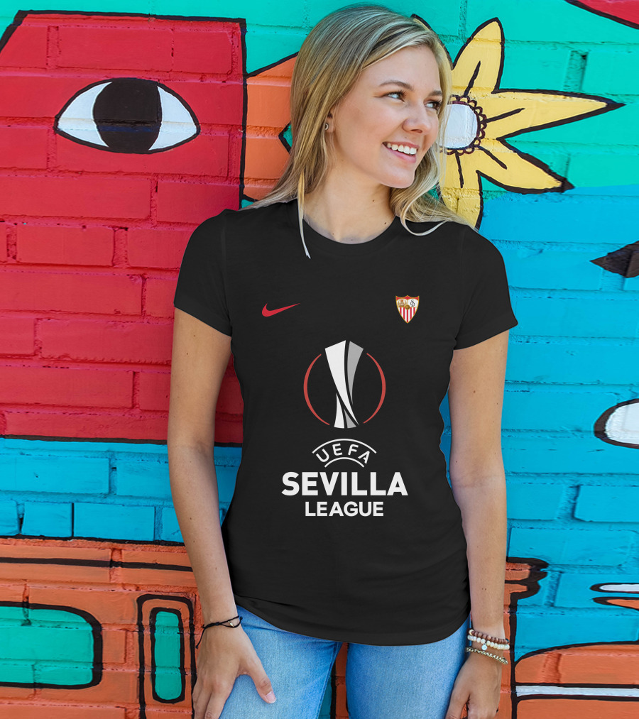 UEFA Sevilla League Logo Sevilla FC Badge T-Shirt